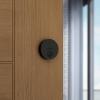 Kwikset Uptown Deadbolt Lock, Matte Black Round Exterior Keyed Front Entry Door, Pick Resistant SmartKey Rekey Security, Single Cylinder Dead Bolt, with Microban Protection(Matte Black)