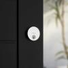 Kwikset Uptown Deadbolt Lock, Matte Black Round Exterior Keyed Front Entry Door, Pick Resistant SmartKey Rekey Security, Single Cylinder Dead Bolt, with Microban Protection(Polished Chrome)