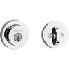Kwikset 158 Milan Deadbolt Lock, Polished Chrome Square Exterior Keyed Front Entry Door, Pick Resistant SmartKey Rekey Security, Single Cylinder Dead Bolt, with Microban Protection(Chrome)