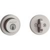 Kwikset 158 Milan Deadbolt Lock, Polished Chrome Square Exterior Keyed Front Entry Door, Pick Resistant SmartKey Rekey Security, Single Cylinder Dead Bolt, with Microban Protection(Satin Nickel)