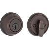 Kwikset 780 Deadbolt Lock, Polished Brass Round Exterior Keyed Front Entry Door, Pick Resistant SmartKey Rekey Security, Single Cylinder Dead Bolt, with Microban Protection(Venetian Bronze)