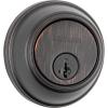 Kwikset 816 KeyControl Deadbolt Deadbolt Lock, Matte Black Round Exterior Keyed Front Entry Door, Pick Resistant SmartKey Rekey Security, Single Cylinder Dead Bolt, with Microban Protection(Venetian Bronze)