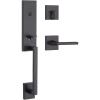 Kwikset 98180-015 818VNHxHFL SQT 514 SMT CP Vancouver Handleset with Halifax – Matte Black(Matte Black)