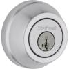 Kwikset Gatelatch Deadbolt Lock, Satin Chrome Round Keyed on Exterior and Interior Front Entry Door, Pick Resistant SmartKey Rekey Security, Double Cylinder Dead Bolt