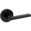 Kwikset Halifax Entry Door Handle with Lock and Key, Secure Keyed Reversible Lever Exterior, for Front Entrance and Bedrooms, Satin Brass, Pick Resistant Smartkey Rekey Security and Microban(Matte Black)