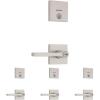 Kwikset Halifax Keyed Entry Lever and Single Cylinder Deadbolt Combo Pack featuring SmartKey® in Matte Black(Satin Nickel)