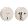 Kwikset Hometown Deadbolt Lock, Satin Brass, Round Exterior Keyed Front Entry Door, Pick Resistant SmartKey Rekey Security, Single Cylinder Dead Bolt Door Lock, with Microban Protection(Satin Nickel)