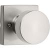 Kwikset Pismo Entry Door Knob with Lock and Key, Secure Keyed Handle Exterior, Front Entrance and Bedroom, Matte Black, Pick Resistant SmartKey Rekey Security and Microban(Satin Nickel)