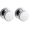Kwikset Pismo Interior Passage Door Knob, Handle For Closet and Hallway Doors, Non-Locking Doorknob, Polished Chrome, Round Rose