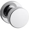 Kwikset Pismo Interior Passage Door Knob, Handle For Closet and Hallway Doors, Non-Locking Doorknob in Matte Black, with Microban Protection(Polished Chrome)