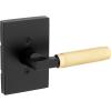 Kwikset Prava Entry Door Knurled Handle with Lock and Key, Secure Keyed Reversible Lever Exterior, for Front Entrance and Bedrooms, Satin Brass, Pick Resistant Smartkey Rekey Security and Microban(Matte Black & Satin Brass)