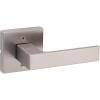 Kwikset Singapore Interior Privacy Door Handle with Lock, Door Lever For Bathroom and Bedroom, Matte Black Reversible Keyless Turn Lock, with Microban Protection(Satin Nickel)