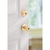 Kwikset 690 Tylo Entry Knob and Single Cylinder Deadbolt Combo Pack featuring SmartKey® in Polished Brass, Key Lock