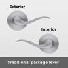 Kwikset 991 Tustin Entry Lever and Single Cylinder Deadbolt Combo Pack featuring SmartKey in Satin Nickel, Model Number: 99910-040(Satin Chrome)