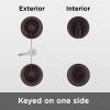 Kwikset 99910-035 Juno Entry Door Knob and Single Cylinder Deadbolt Combo Pack, 3, Venetian Bronze(Venetian Bronze)