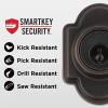 Kwikset Arlington Front Door Lock Handle and Deadbolt Set, Entry Handleset Exterior with Interior Reversible Lever, Venetian Bronze, Pick Resistant SmartKey Rekey Deadbolt Security, Requires 2 Holes(Venetian Bronze)