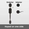 Kwikset Arlington Front Door Lock Handle and Deadbolt Set, Entry Handleset Exterior with Interior Reversible Lever, Venetian Bronze, Pick Resistant SmartKey Rekey Deadbolt Security, Requires 2 Holes(Venetian Bronze)