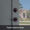 Kwikset Arlington Front Door Lock Handle and Deadbolt Set, Entry Handleset Exterior with Interior Reversible Lever, Venetian Bronze, Pick Resistant SmartKey Rekey Deadbolt Security, Requires 2 Holes(Venetian Bronze)