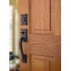 Kwikset Ashfield Front Door Lock Handle and Deadbolt Set, Entry Handleset Exterior with Interior Reversible Lever, Venetian Bronze, Pick Resistant SmartKey Rekey Deadbolt Security