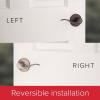 Kwikset Avalon Front Door Handle No Lock, Entry Handleset Exterior with Interior Reversible Handed Lever, Non-Locking, Satin Nickel, Deadbolt Not Included, with Microban Protection(Satin Nickel)