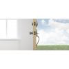 Kwikset Belleview Front Door Lock Handle and Deadbolt Set, Entry Handleset Exterior with Interior Door Knob, Satin Nickel, Pick Resistant SmartKey Rekey Deadbolt Security(Antique Brass)