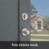 Kwikset Belleview Front Door Lock Handle and Deadbolt Set, Entry Handleset Exterior with Interior Door Knob, Satin Nickel, Pick Resistant SmartKey Rekey Deadbolt Security(Satin Nickel)