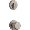 Kwikset Chelsea Front Door Lock Handle and Deadbolt Set, Entry Handleset Exterior with Interior Door Knob, Lifetime Polished Brass, Pick Resistant SmartKey Rekey Deadbolt Security(Satin Nickel)