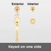 Kwikset Dakota Front Door Lock Handle and Deadbolt Set, Entry Handleset Exterior with Interior Door Knob, Satin Nickel, Pick Resistant SmartKey Rekey Deadbolt Security(Polished Brass)