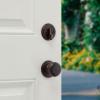 Kwikset Hawthorne Front Door Lock Handle and Deadbolt Set, Entry Handleset Exterior with Interior Door Knob, Venetian Bronze, Pick Resistant SmartKey Rekey Deadbolt Security, with Microban Protection(Venetian Bronze)