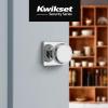 Kwikset Maven Entry Door Knob with Lock and Key, Secure Keyed Handle Exterior, Front Entrance and Bedroom, Satin Nickel, 4 Pack, Pick Resistant SmartKey Rekey Security and Microban(Polished Chrome)