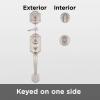 Kwikset Montara Front Door Lock Handle and Deadbolt Set, Entry Handleset Exterior with Interior Door Knob, Satin Nickel, Pick Resistant SmartKey Rekey Deadbolt Security(Satin Nickel)