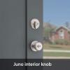 Kwikset Montara Front Door Lock Handle and Deadbolt Set, Entry Handleset Exterior with Interior Door Knob, Satin Nickel, Pick Resistant SmartKey Rekey Deadbolt Security(Satin Nickel)