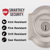 Kwikset Montara Front Door Lock Handle and Deadbolt Set, Entry Handleset Exterior with Interior Door Knob, Satin Nickel, Pick Resistant SmartKey Rekey Deadbolt Security(Satin Nickel)