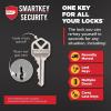 Kwikset Prescott Front Door Lock Handle and Deadbolt Set, Entry Handleset Exterior with Interior Reversible Lever, Satin Nickel, Pick Resistant SmartKey Rekey Deadbolt Security(Venetian Bronze)