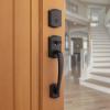 Kwikset Prescott Front Door Lock Handle and Deadbolt Set, Entry Handleset Exterior with Interior Reversible Lever, Satin Nickel, Pick Resistant SmartKey Rekey Deadbolt Security(Venetian Bronze)