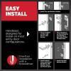 Kwikset Shelburne Front Door Lock Handle and Deadbolt Set, Entry Handleset Exterior with Interior Reversible Lever, Satin Nickel, Pick Resistant SmartKey Rekey Deadbolt Security