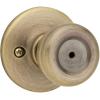 Kwikset Tylo Entry Door Knob with Lock and Key, Secure Keyed Handle Exterior, Front Entrance and Bedroom, Satin Nickel, Pick Resistant SmartKey Rekey Security and Microban(Antique Brass)