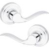 Kwikset 991 Tustin Entry Lever and Single Cylinder Deadbolt Combo Pack featuring SmartKey in Satin Nickel, Model Number: 99910-040(Polished Chrome)