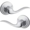 Kwikset 991 Tustin Entry Lever and Single Cylinder Deadbolt Combo Pack featuring SmartKey in Satin Nickel, Model Number: 99910-040(Satin Chrome)