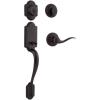 Kwikset Arlington Front Door Lock Handle and Deadbolt Set, Entry Handleset Exterior with Interior Reversible Lever, Venetian Bronze, Pick Resistant SmartKey Rekey Deadbolt Security, Requires 2 Holes(Venetian Bronze)