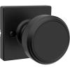 Kwikset Maven Entry Door Knob with Lock and Key, Secure Keyed Handle Exterior, Front Entrance and Bedroom, Satin Nickel, 4 Pack, Pick Resistant SmartKey Rekey Security and Microban(Matte Black)