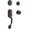 Kwikset Montara Front Door Lock Handle and Deadbolt Set, Entry Handleset Exterior with Interior Door Knob, Satin Nickel, Pick Resistant SmartKey Rekey Deadbolt Security(Venetian Bronze)