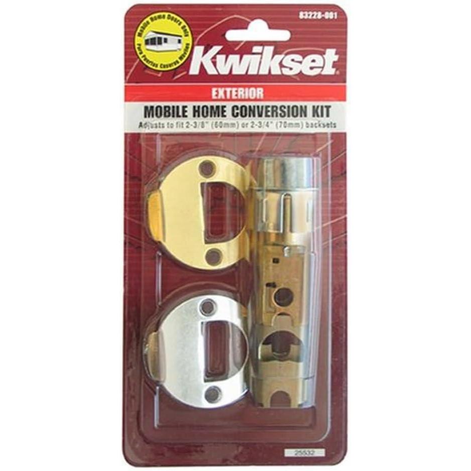 imageKwikset 22827 CP DL 2WAL DI 326 CNV KIT Mobile Home Exterior Entry Lock Conversion Kit Red