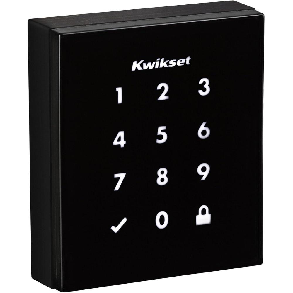 imageKwikset Obsidian Keyless Touchscreen Electronic Deadbolt in Venetian Bronze