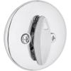 Kwikset 660 Deadbolt Deadbolt Lock, Polished Chrome Round Exterior Keyed Front Entry Door, Single Cylinder Dead Bolt(Polished Chrome)