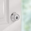 Kwikset 660 Deadbolt Deadbolt Lock, Satin Chrome Round Exterior Keyed Front Entry Door, Single Cylinder Dead Bolt(Without SmartKey)