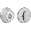 Kwikset 660 Deadbolt Deadbolt Lock, Satin Chrome Round Exterior Keyed Front Entry Door, Single Cylinder Dead Bolt(Without SmartKey)