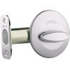 Kwikset 663 Deadbolt Unkeyed Deadbolt Lock, Satin Chrome Round Interior Turn Piece for Front Entry Door, with Latch and Adapter, No Exterior Assembly(Satin Chrome)