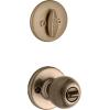 Kwikset 690P 5 CP Single Cylinder Deadbolt Combo Pack with Polo Entry Knob in Antique Brass(Antique Brass)