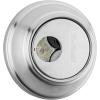 Kwikset 817 Deadbolt Deadbolt Lock, Venetian Bronze Round Exterior Keyed Front Entry Door, Pick Resistant SmartKey Rekey Security, Single Cylinder Dead Bolt(Satin Chrome)